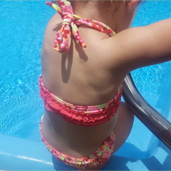 2CB Real Baby Bikini | Floral with Icing Ruffles - Picture 2 of 8